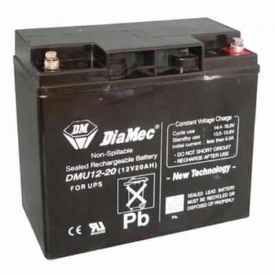 Diamec UPS DMU12-20 zselés kiegészítő akkumulátor, 12V 20Ah